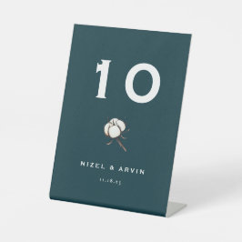 Expositor En L Boda verde vibrante y oscuro del algodón minimalis