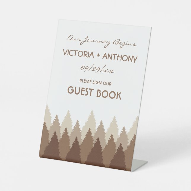 Expositor En L Boda Woodland Forest Range Brown (Anverso)