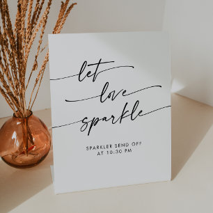 Expositor En L Boho Black and White Sparkler despide Boda