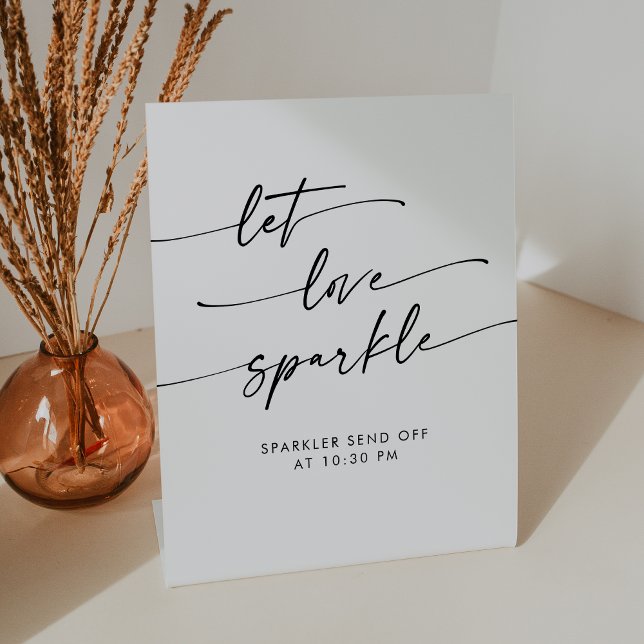 Expositor En L Boho Black and White Sparkler despide Boda (Boho Black and White Sparkler Send Off Wedding Pedestal Sign)