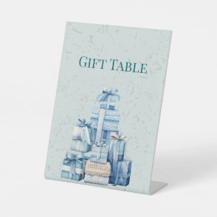 Expositor En L Boho Blue Gifts Twin Boys Baby Shower