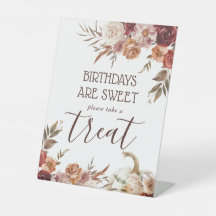 Boho Calabaza Bloom Autumn Birthday Tret