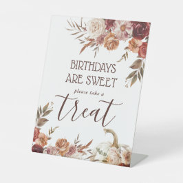 Expositor En L Boho Calabaza Bloom Autumn Birthday Tret