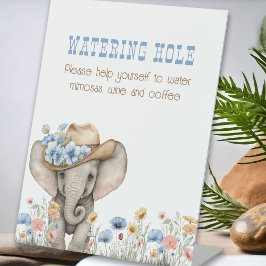 Expositor En L Boho Cowboy Elephant Baby Shower Waters Hole