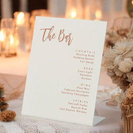 Expositor En L Boho Dessert Boda Bebidas Menú Mesa Rótulo