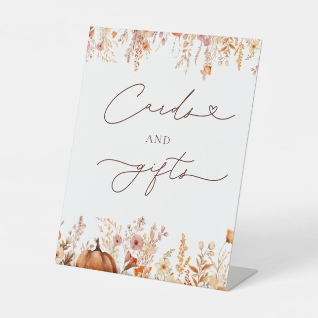 Expositor En L Boho Fall Pumpkin Brimpkin Shower (Anverso)