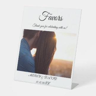 Expositor En L Boho Favor Photo Pedestal Sign