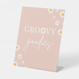 Expositor En L Boho Floral Daisy Groovy Birthday Groovy Goodies
