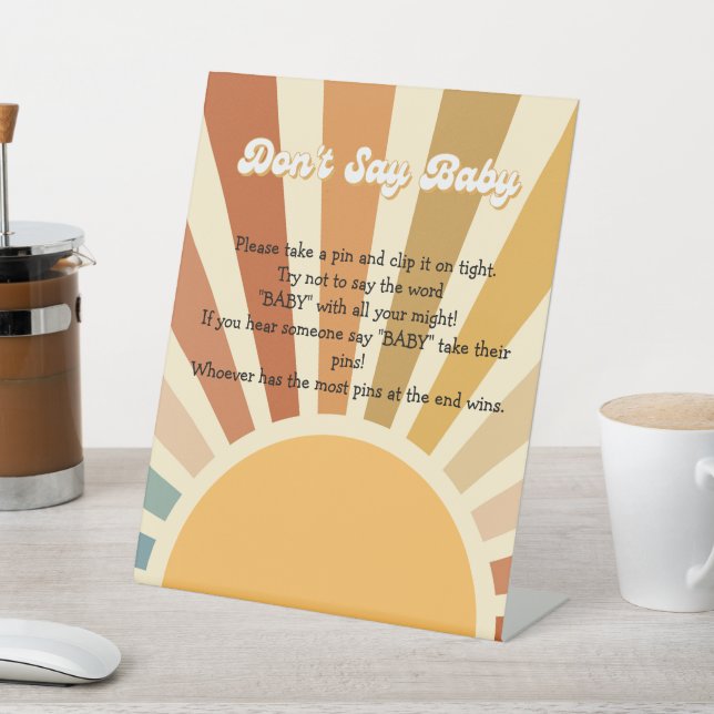 Expositor En L Boho Juego del Bebé Sunshine Baby Shower Pedestal  (In Situ)