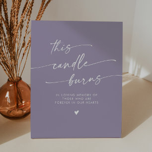 Expositor En L Boho Lavender Purple This Candle Burns Memorial