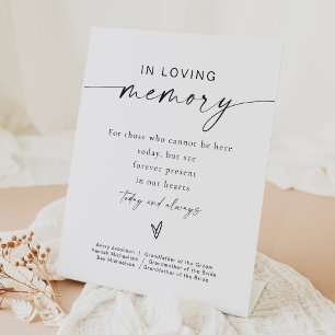 Expositor En L Boho Minimalista moderno en el Boda de la memoria