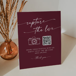 Expositor En L Boho Moda Borgoña Rojo Captura al Boda del Amor