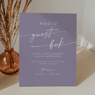Expositor En L Boho Moda Lavender Purple Audio Guestbook Boda