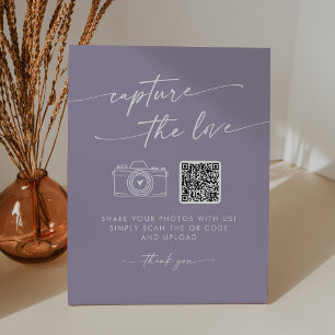 Expositor En L Boho Moda Lavender Purple Captura al Boda del Amor