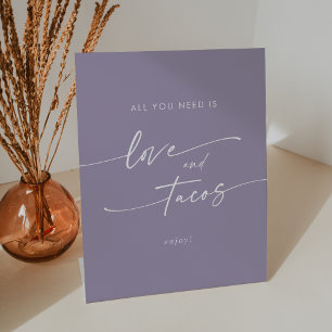Expositor En L Boho Moda Lavender Purple Love Taco Bar Boda