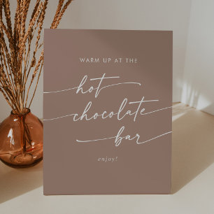 Expositor En L Boho Moda Neutral Taupe Barra de chocolate calient