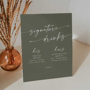 Expositor En L Boho Moda Olive Green Boda Signature Bebidas