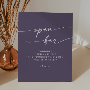 Expositor En L Boho Moda Plum Purple Open Bar Boda