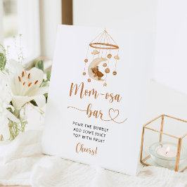 Expositor En L Boho nursery Momosa bar Rótulo Pedestal