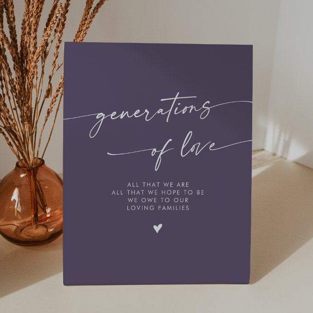 Expositor En L Boho Plum Purple Generations of Love Boda (Subido por el creador)