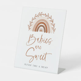 Expositor En L Boho Rainbow Babies son un dulce Rótulo de Baby Sh