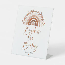 Expositor En L Boho Rainbow Books para el Rótulo infantil y los t