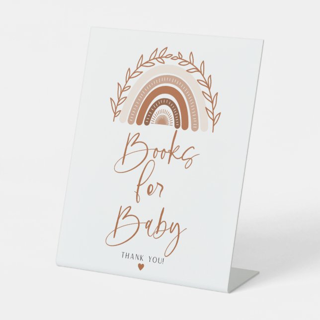 Expositor En L Boho Rainbow Books para el Rótulo infantil y los t (Anverso)