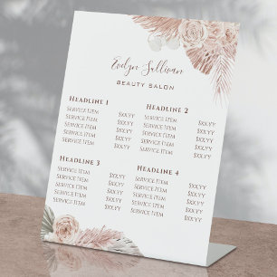 Expositor En L Boho Roses Price List Pedestal Sign