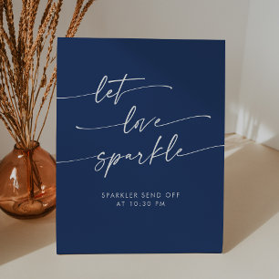 Expositor En L Boho Royal Blue Sparkler despide a Boda