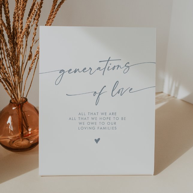 Expositor En L Boho Slate Blue Generations of Love Boda (Subido por el creador)