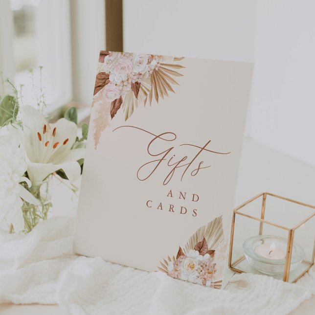 Expositor En L Boho Terracotta Boda Regalos y Tarjetas (Subido por el creador)