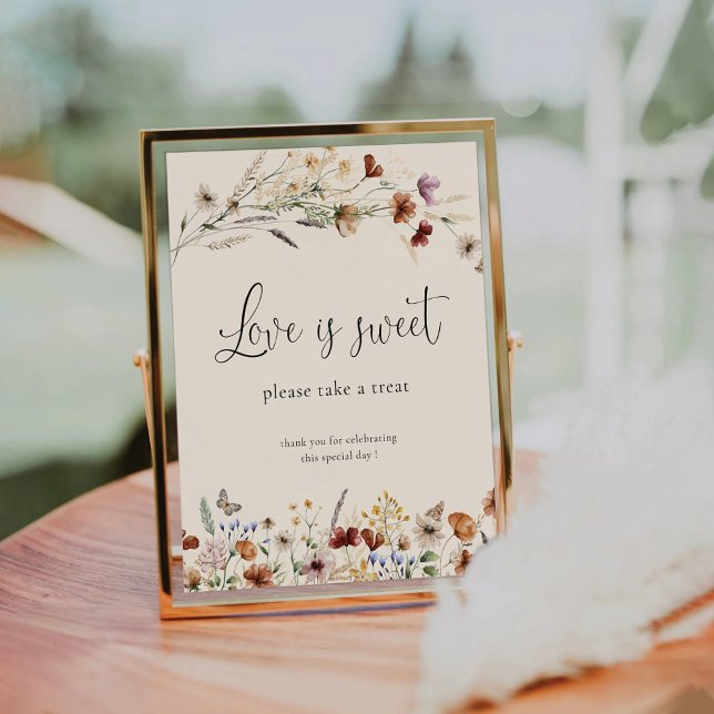 Expositor En L Boho Tiny Wildflower Love is Sweet Rótulo (Subido por el creador)