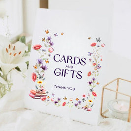 Expositor En L Boho Wildflower Bridal Shower Cards and Gifts