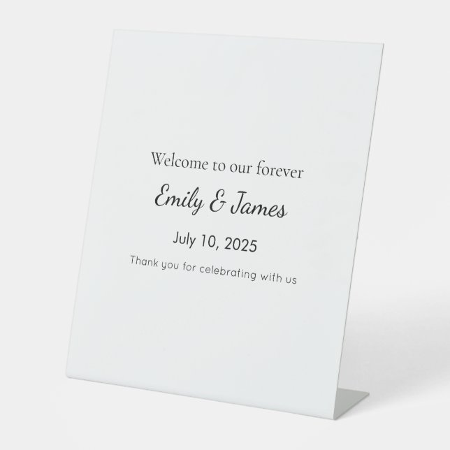 Expositor En L Bold Baby Shower Welcome Sign – Funny Wow Factor (Anverso)