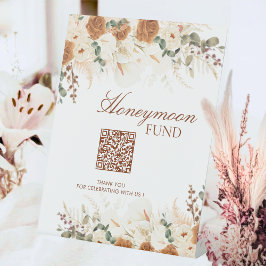 Expositor En L Bold Bohemian Calla Lilies Honeymoon Fund Sign