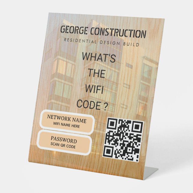 Expositor En L Bold Molded Wooden Texture Construction Business (Anverso)