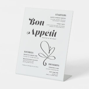 Expositor En L Bon Appetit Boda Cena Blanco negro