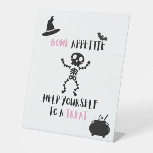 Expositor En L Bone Appetite halloween skeleton porch door carame
