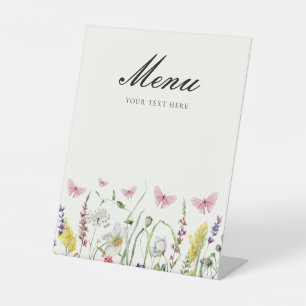 Expositor En L Bonito Butterflies Menú Ducha de novia