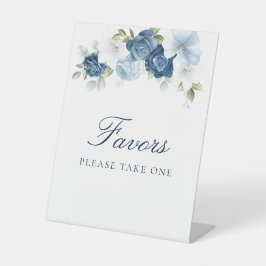 Expositor En L Bonito Floral Dusty Blue Bridal Shower Favor