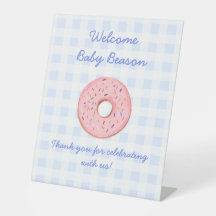 Bonito Gingham Donut Bebé Decoración De Ruptura
