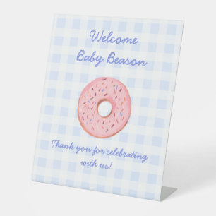 Expositor En L Bonito Gingham Donut Bebé Decoración De Ruptura
