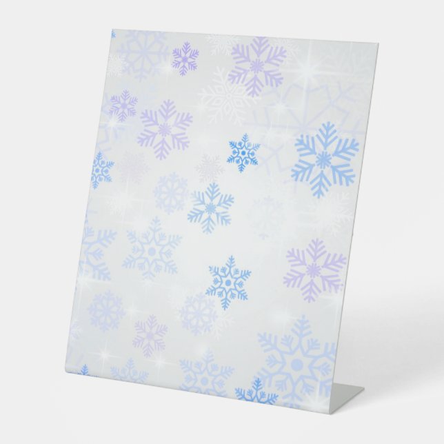 Expositor En L Bonito Icy Snowflake Background (Anverso)