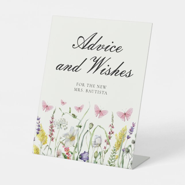 Expositor En L Bonito Mariposas Consejos Deseos De Ducha Bridal (Anverso)