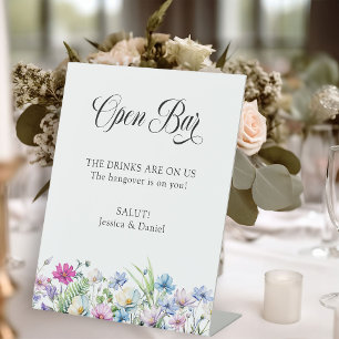 Expositor En L Bonito Wildflower Garden y Boda Fun Open Bar