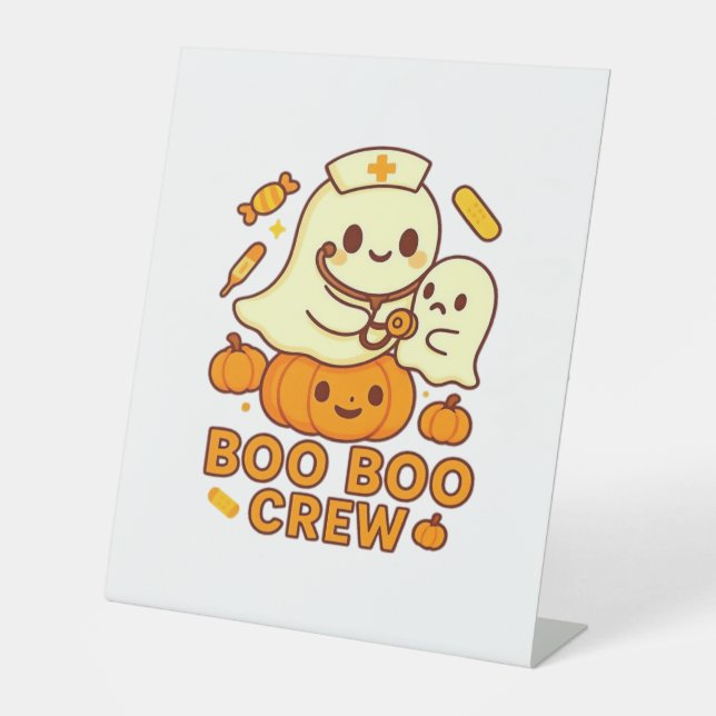 Expositor En L Boo Boo Crew Enfermera Fantasma Clásica Camiseta (Anverso)