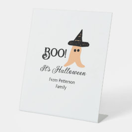 Expositor En L Boo, es Halloween de naranja de apellido fantasma