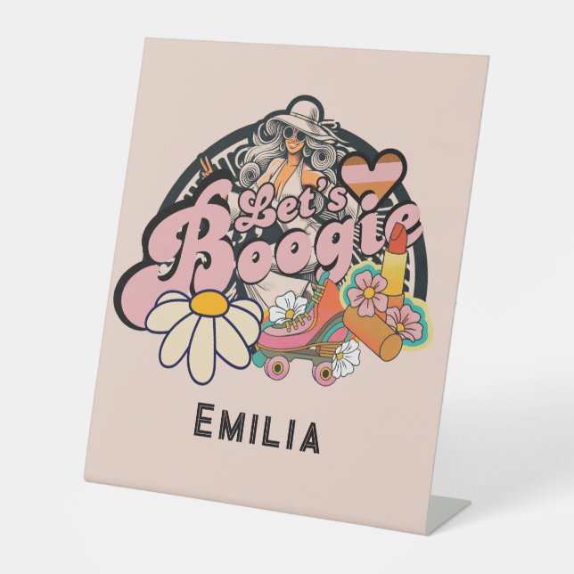 Expositor En L Boogie Disco Dancing Bridal Bachelorette (Anverso)