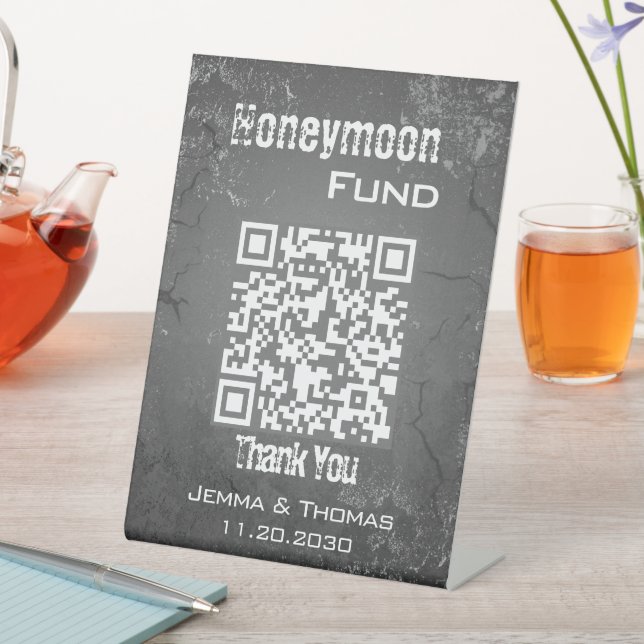 Expositor En L Borde Boda texturado Cartel de pedestal (In Situ)