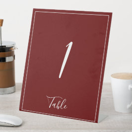 Expositor En L Borgoña y Boda Minimalista blanco